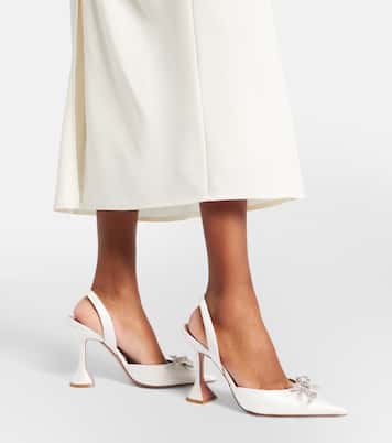 Rosie 95 satin slingback pumps | Amina Muaddi
