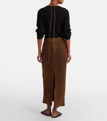 Erina suede pencil skirt | The Row
