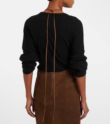 Erina suede pencil skirt | The Row