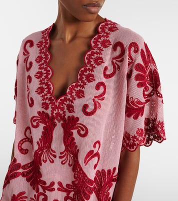 Embroidered cotton mesh minidress | Farm Rio