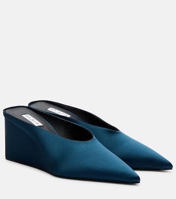 Cube satin wedge mules | Alaïa