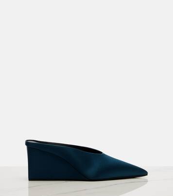 Cube satin wedge mules | Alaïa