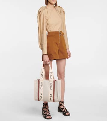 Shopper Woody Medium in canvas | Chloé