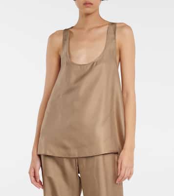 Jeff silk herringbone tank top | Gabriela Hearst