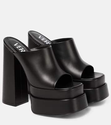 Plateau-Pantoletten aus Leder | Versace