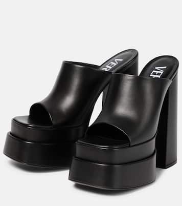 Plateau-Pantoletten aus Leder | Versace