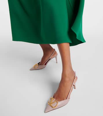 VLogo leather slingback pumps | Valentino Garavani