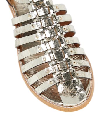 Metallic leather fisherman sandals | Tory Burch