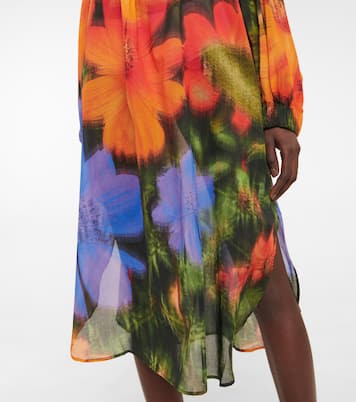 Abito midi in cotone a punto smock | Dries Van Noten