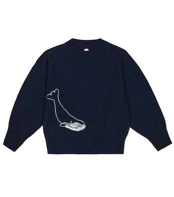 Whale embroidered cashmere sweater | The Row Kids