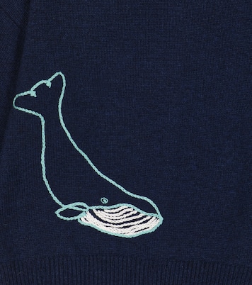 Whale embroidered cashmere sweater | The Row Kids