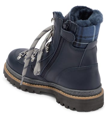 Schnürstiefel aus Leder | Brunello Cucinelli Kids