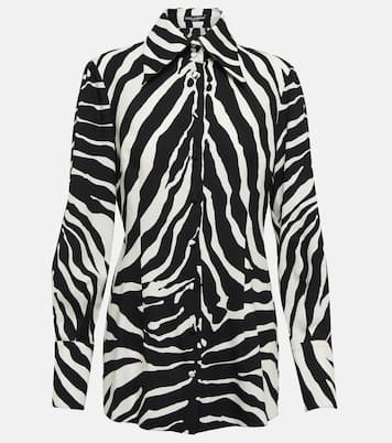 Camicia in misto seta con stampa | Dolce&Gabbana
