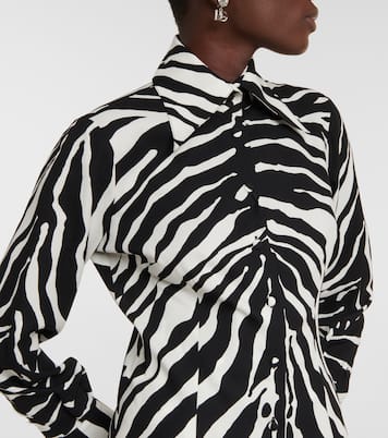 Camicia in misto seta con stampa | Dolce&Gabbana