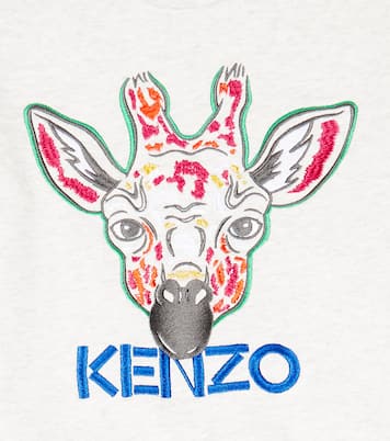 Felpa in misto cotone con ricamo | Kenzo Kids