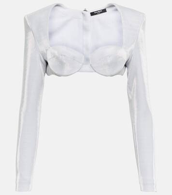 Metallic crop top | Balmain