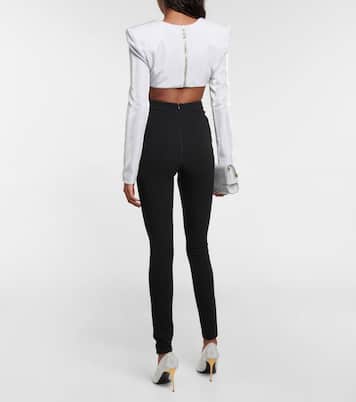 Metallic crop top | Balmain