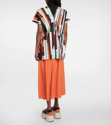 Printed cotton poplin top | Plan C