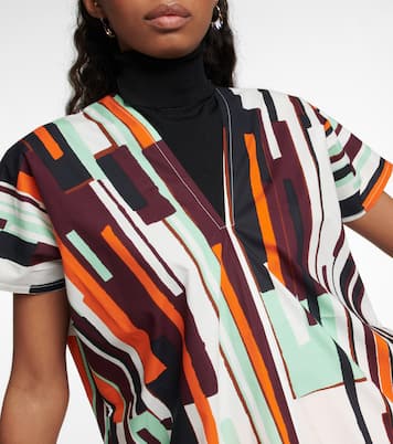 Printed cotton poplin top | Plan C
