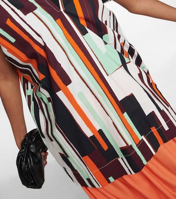 Printed cotton poplin top | Plan C