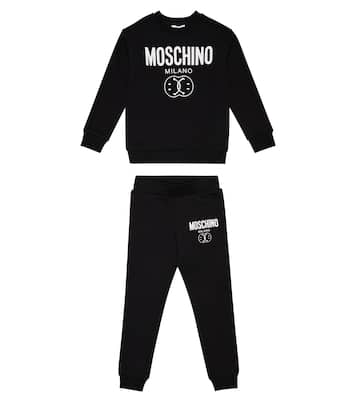 Printed cotton sweatshirt and sweatpants set | Moschino Kids