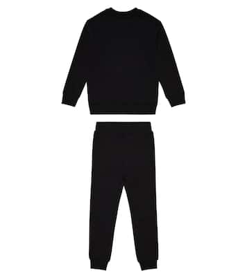 Printed cotton sweatshirt and sweatpants set | Moschino Kids