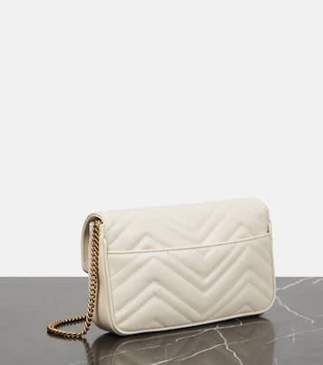 Portafoglio con tracolla GG Marmont in pelle | Gucci