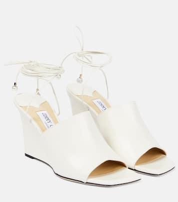 Wedge-Pantoletten Elyna aus Leder | Jimmy Choo