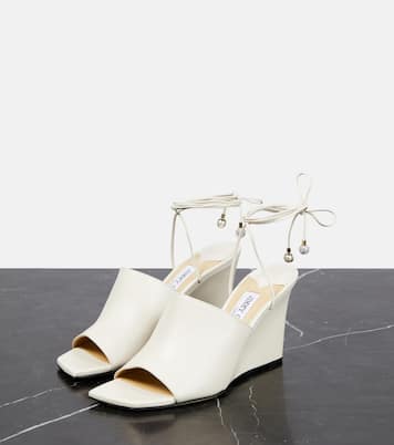 Wedge-Pantoletten Elyna aus Leder | Jimmy Choo