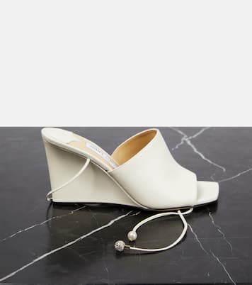 Wedge-Pantoletten Elyna aus Leder | Jimmy Choo