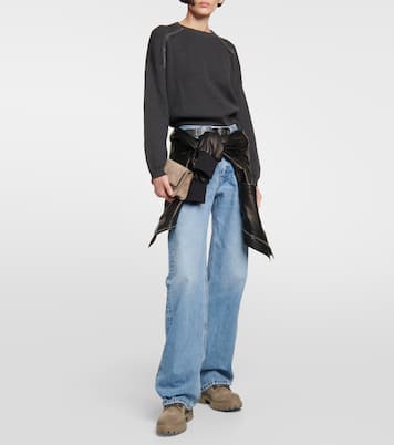 Embellished cotton sweater | Brunello Cucinelli