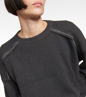 Embellished cotton sweater | Brunello Cucinelli