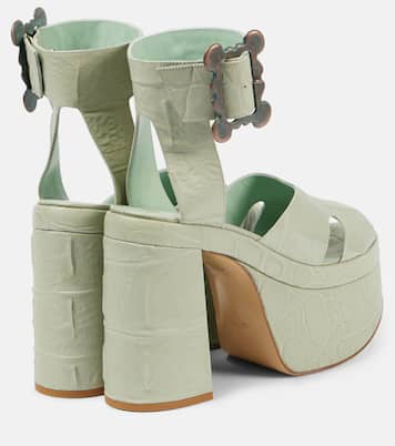 Sandales Olde London à plateau en cuir embossé | Vivienne Westwood