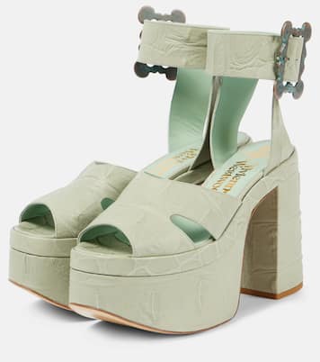 Sandales Olde London à plateau en cuir embossé | Vivienne Westwood