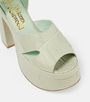 Sandales Olde London à plateau en cuir embossé | Vivienne Westwood