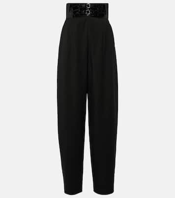 Weite High-Rise-Hose aus Wolle | Alaïa