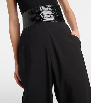 Weite High-Rise-Hose aus Wolle | Alaïa