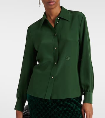 Camicia in seta crêpe de chine | Gucci