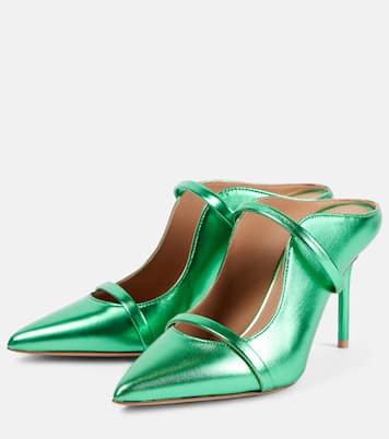 Pantoletten Maureen 85 aus Metallic-Leder | Malone Souliers
