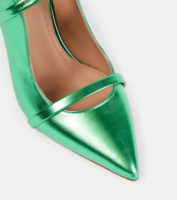 Pantoletten Maureen 85 aus Metallic-Leder | Malone Souliers