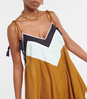 Colorblocked cotton maxi dress | Tory Burch