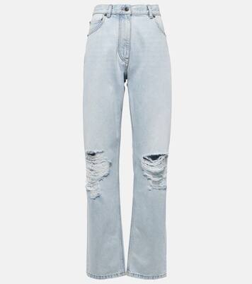 Burty mid-rise distressed straight jeans | The Row