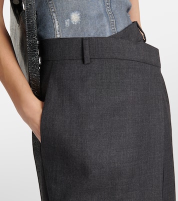 Asymmetric mid-rise wide-leg pants | Acne Studios