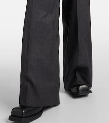 Asymmetric mid-rise wide-leg pants | Acne Studios