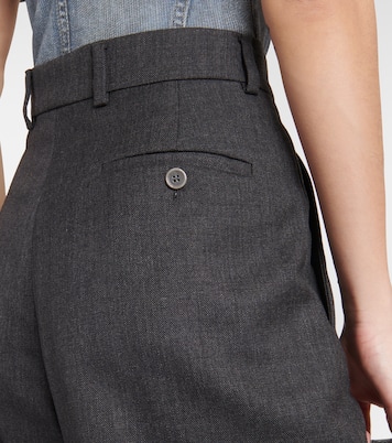 Asymmetric mid-rise wide-leg pants | Acne Studios
