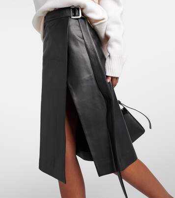Gonna midi in pelle | Ami Paris