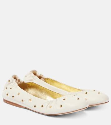 Eia studded leather ballet flats | Chloé