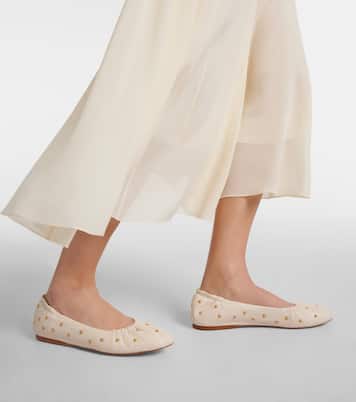 Eia studded leather ballet flats | Chloé
