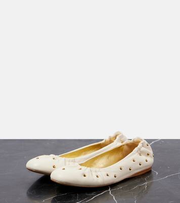 Eia studded leather ballet flats | Chloé