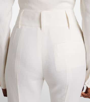 Rhein high-rise linen and wool-blend flared pants | Gabriela Hearst